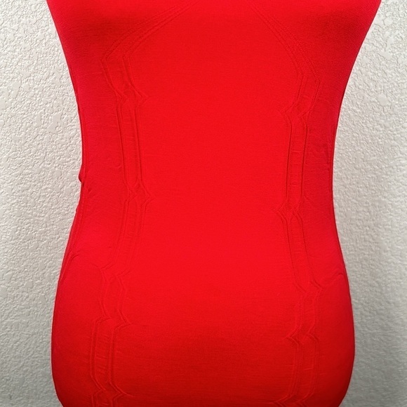 Tanco USA Y2K 90's Red Lace Ribbed Tank Top Size Medium - Picture 3 of 6